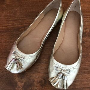 Sperry Metallic Gold Flats